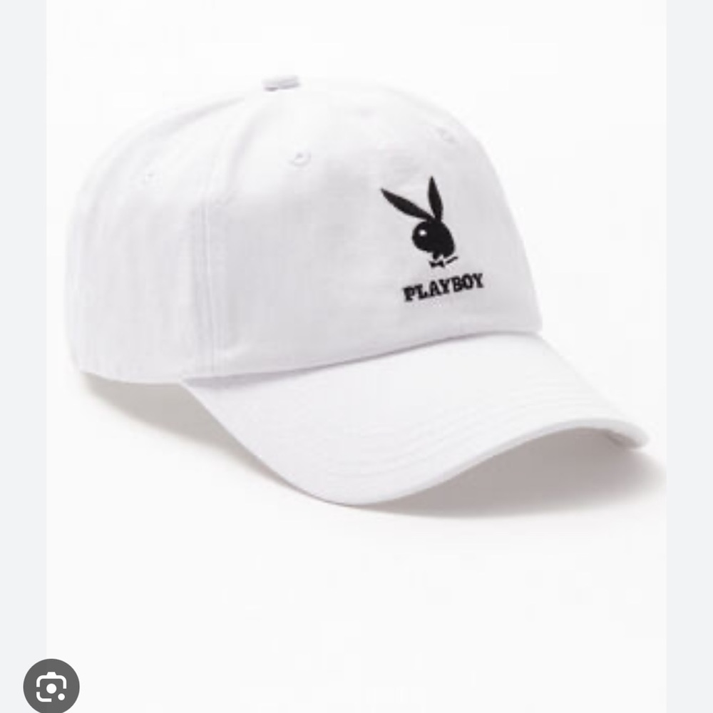 Playboy By PacSun Strapback Dad Hat, white